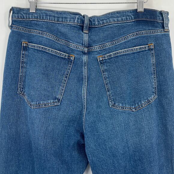 Abercrombie & Fitch Ankle Straight Womens Jeans Sz 18 Distressed Y2K High Rise - Picture 7 of 10